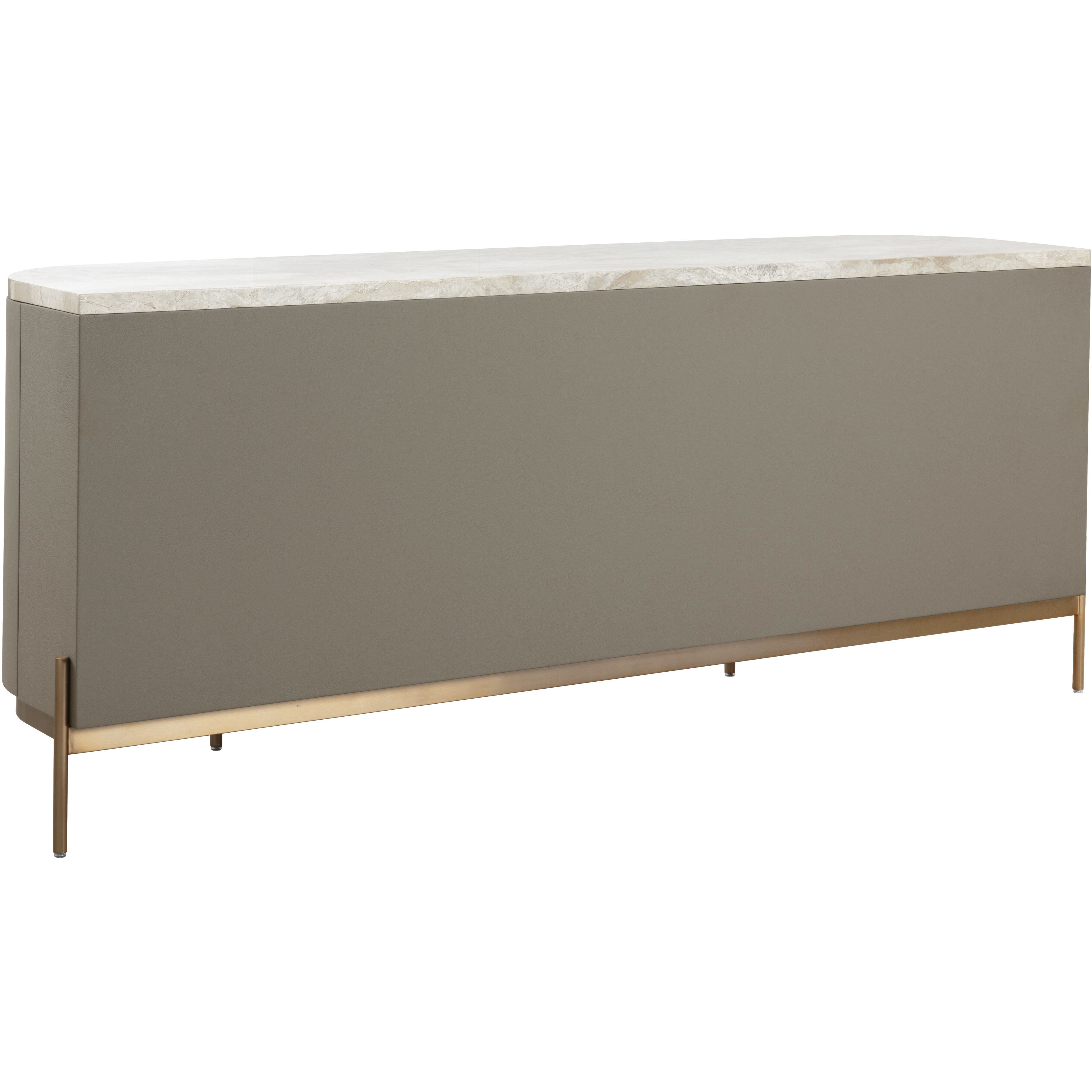 Cataldi 77 X 19.5 inch Cappuccino / Stainless Steel / Brushed Gold Sideboard